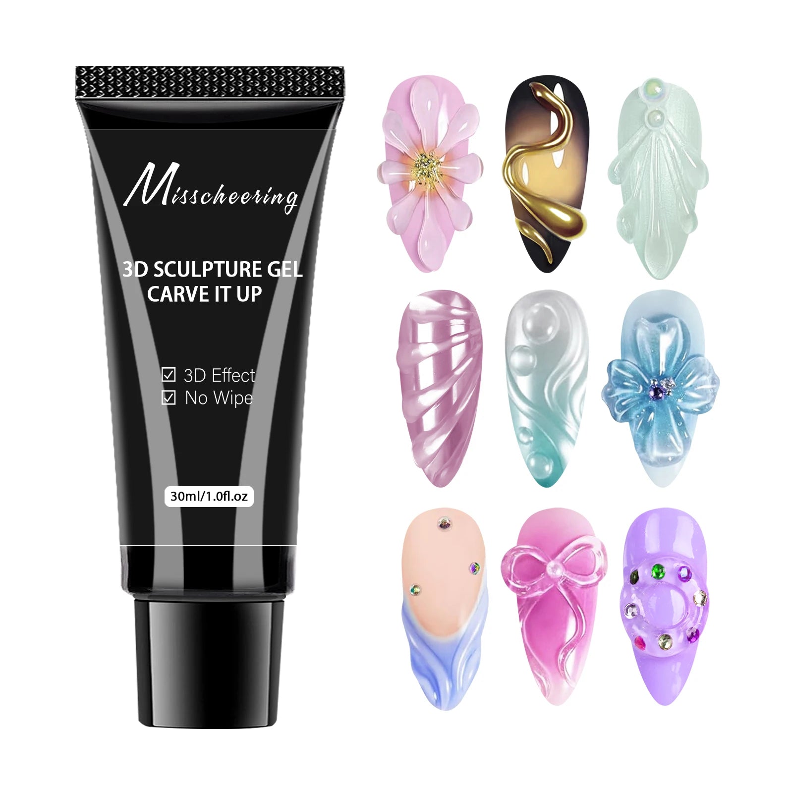 30g Nail Rhinestone Glue for 30g Nagel Strass Kleber für Nailr Strong Gel Nagelkleber für Nagel Charm 3D Nägel Bling Gel Dekoration Gem Nail Art Diamanten