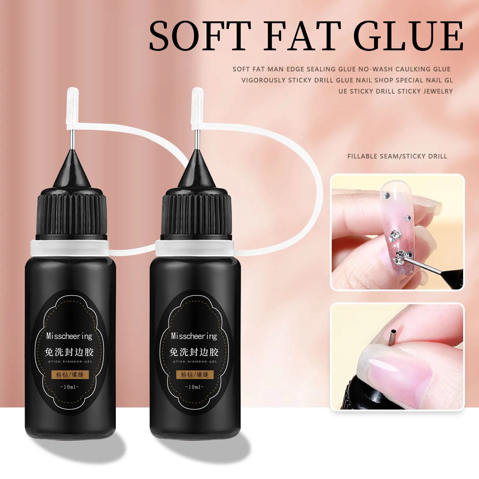 30g Nail Rhinestone Glue for 30g Nagel Strass Kleber für Nailr Strong Gel Nagelkleber für Nagel Charm 3D Nägel Bling Gel Dekoration Gem Nail Art Diamanten