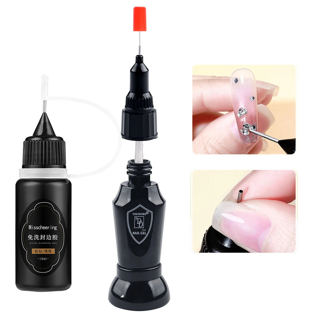30g Nail Rhinestone Glue for 30g Nagel Strass Kleber für Nailr Strong Gel Nagelkleber für Nagel Charm 3D Nägel Bling Gel Dekoration Gem Nail Art Diamanten