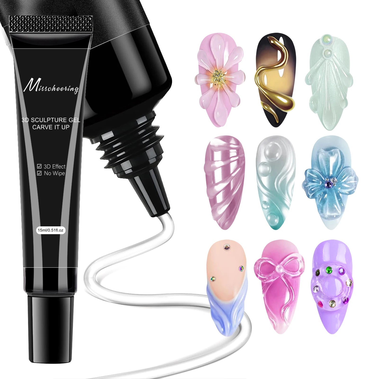 30g Nail Rhinestone Glue for 30g Nagel Strass Kleber für Nailr Strong Gel Nagelkleber für Nagel Charm 3D Nägel Bling Gel Dekoration Gem Nail Art Diamanten