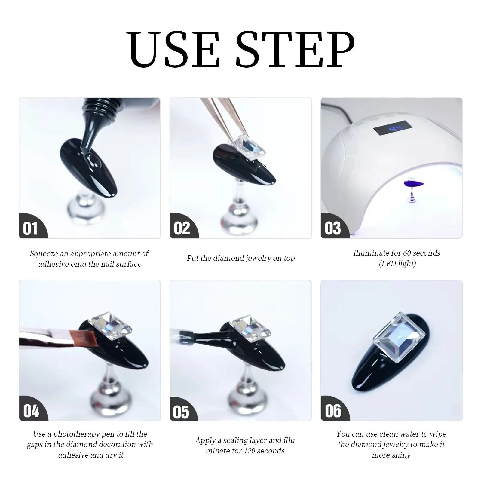 30g Nail Rhinestone Glue for 30g Nagel Strass Kleber für Nailr Strong Gel Nagelkleber für Nagel Charm 3D Nägel Bling Gel Dekoration Gem Nail Art Diamanten